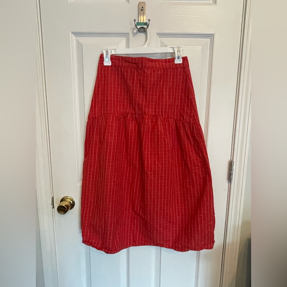 Madewell Checkered Midi Skirt